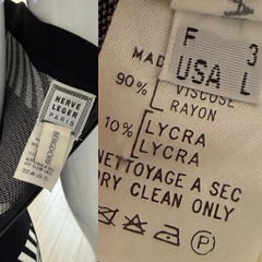 HERVE LEGER 1997 Vintage Maxi Vestido Largo Blanco y Negro