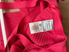 HERVE LEGER 90's Vintage Pink Backless Mini Dress