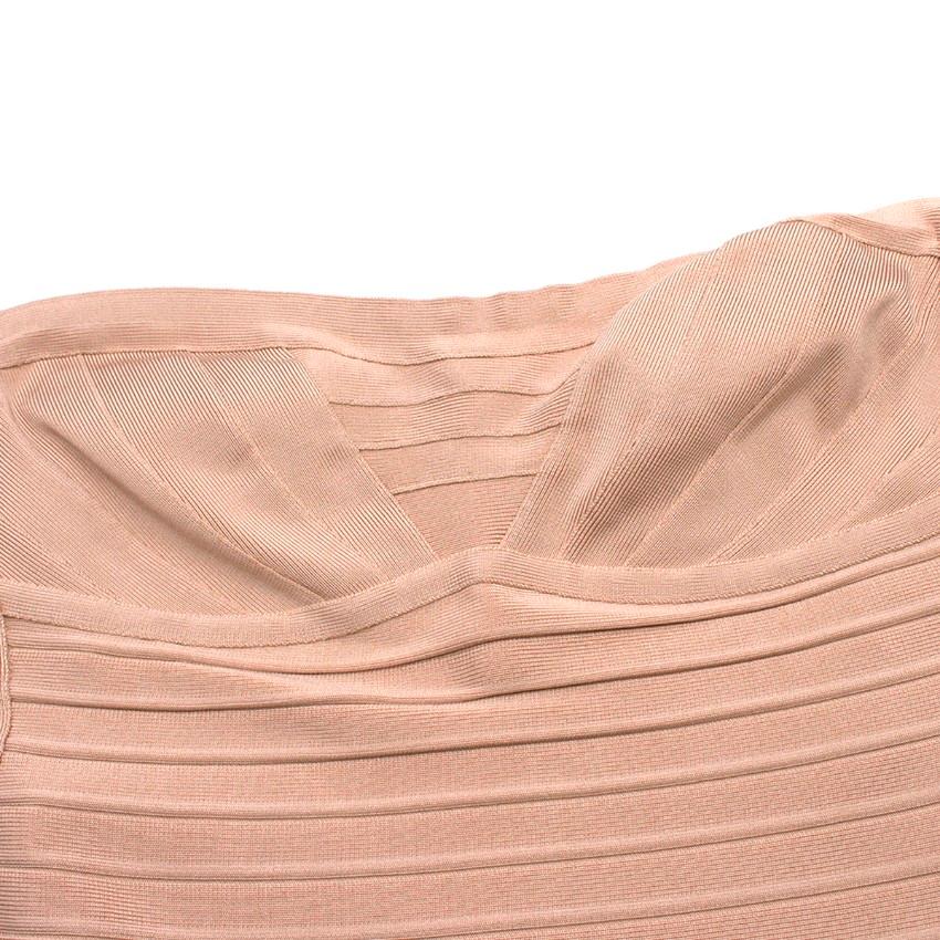 Herve Leger Adobe gold summer strapless bandage dress Size: L 1