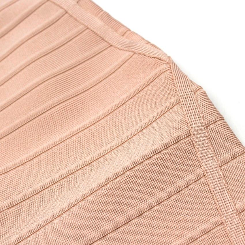 Herve Leger Adobe gold summer strapless bandage dress Size: L 3
