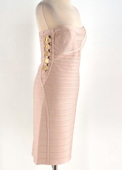 Herve Leger Gold Dress - 6 For Sale on 1stDibs | herve leger gold bandage  dress, herve leger gold gown, herve leger dress gold