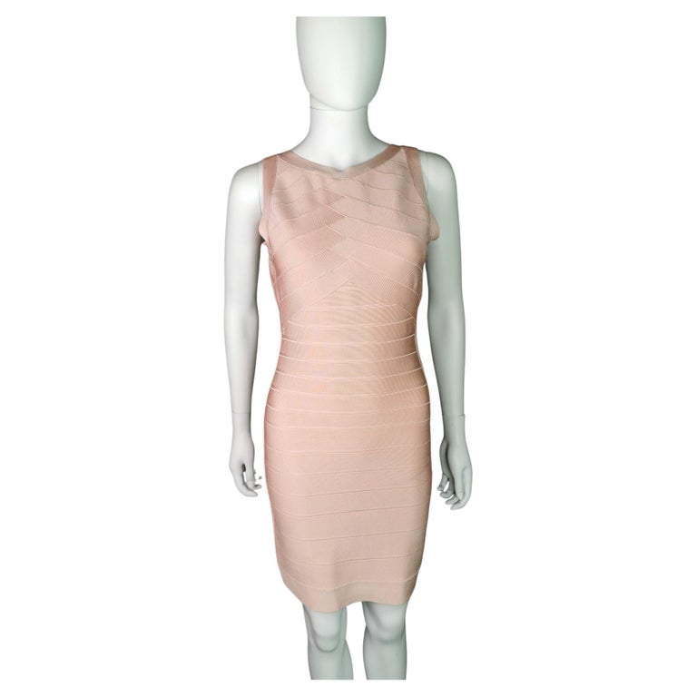 Herve Leger Bandage Dress, Dusky Pink, Ice Rose