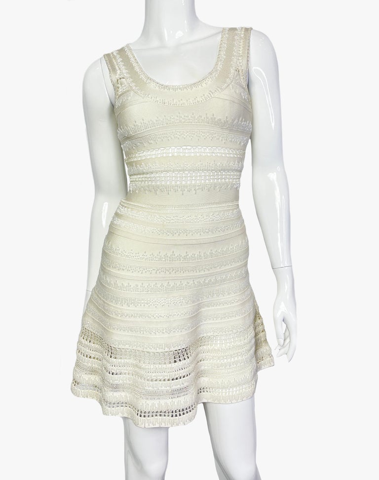 Herve Leger Bandage Dress Embroidered With Beads, 2000s Herve Leger Bandage Dress Embroidered With Beads, 2000s