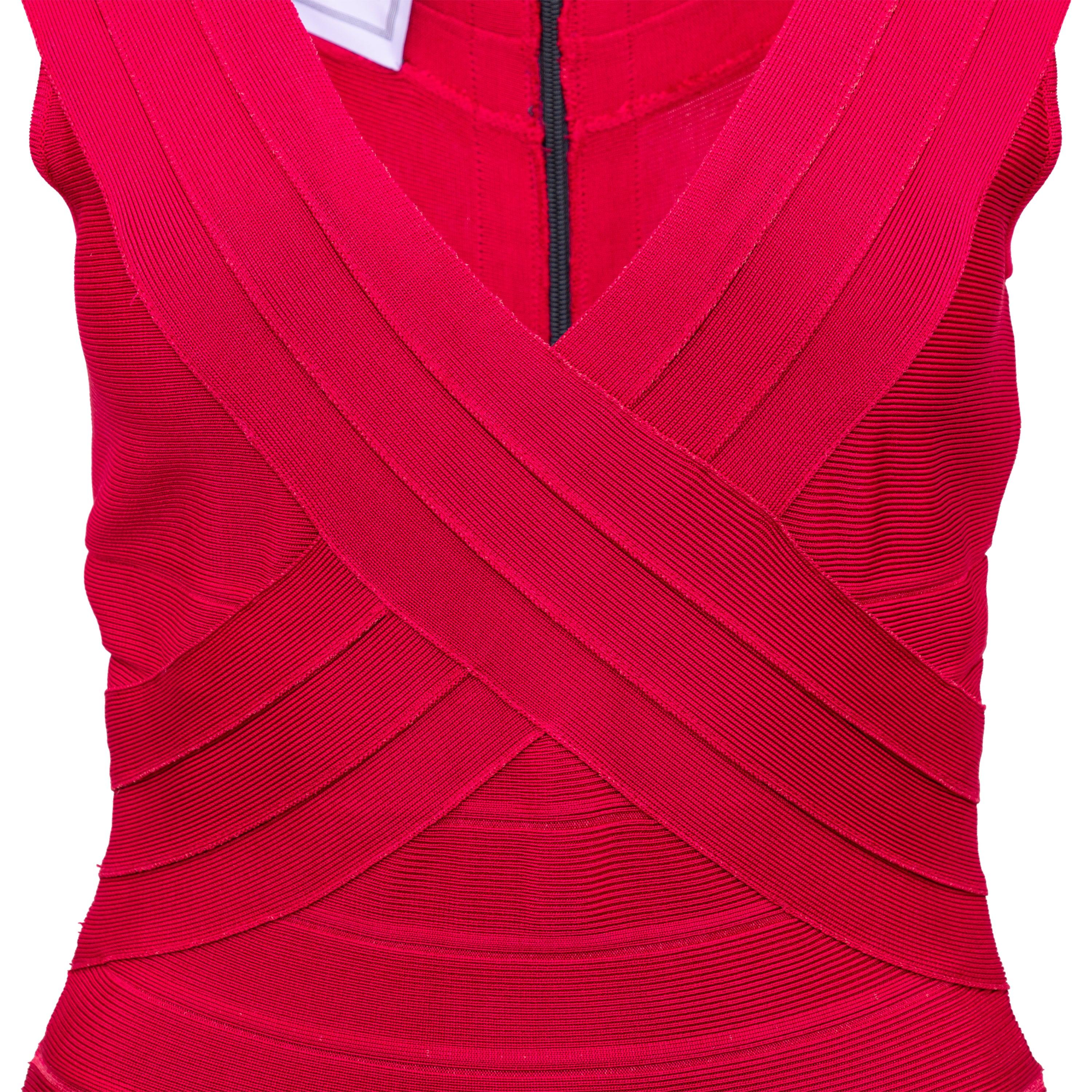 Herve Leger Bandage Midi Dress - '10s In Excellent Condition In Milano, IT