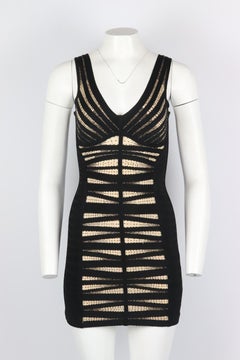 Perlenbesetztes Bandage-Minikleid von Herve Leger Xsmall