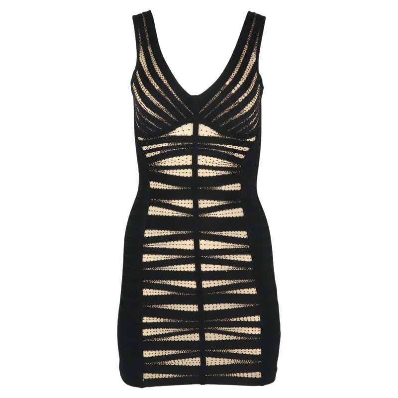 Herve Leger Sequined Bandage Mini Dress Xsmall For Sale at 1stDibs