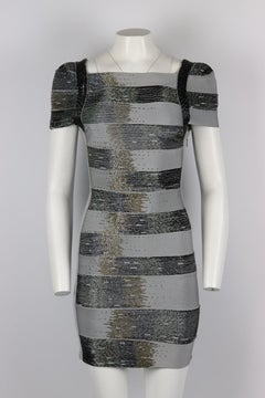 Perlenbesetztes Bandage-Minikleid von Herve Leger Xxsmall
