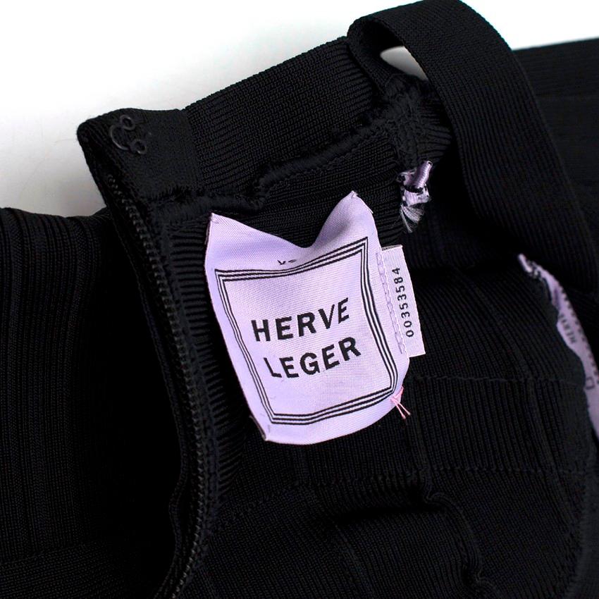 Black Herve Leger Beatriz Essential A-line Dress US 4