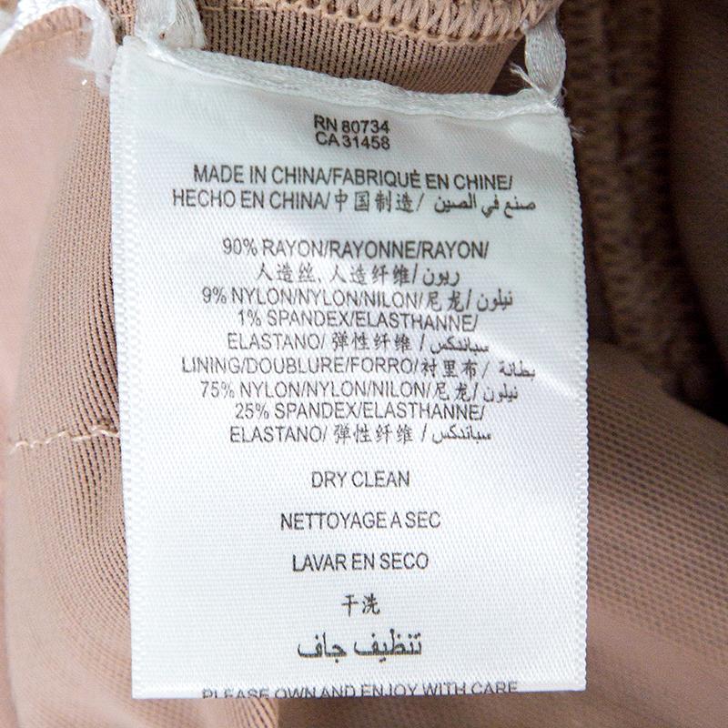 Herve Leger Beige Fringed Sleeveless Bandage Dress S In Good Condition For Sale In Dubai, Al Qouz 2