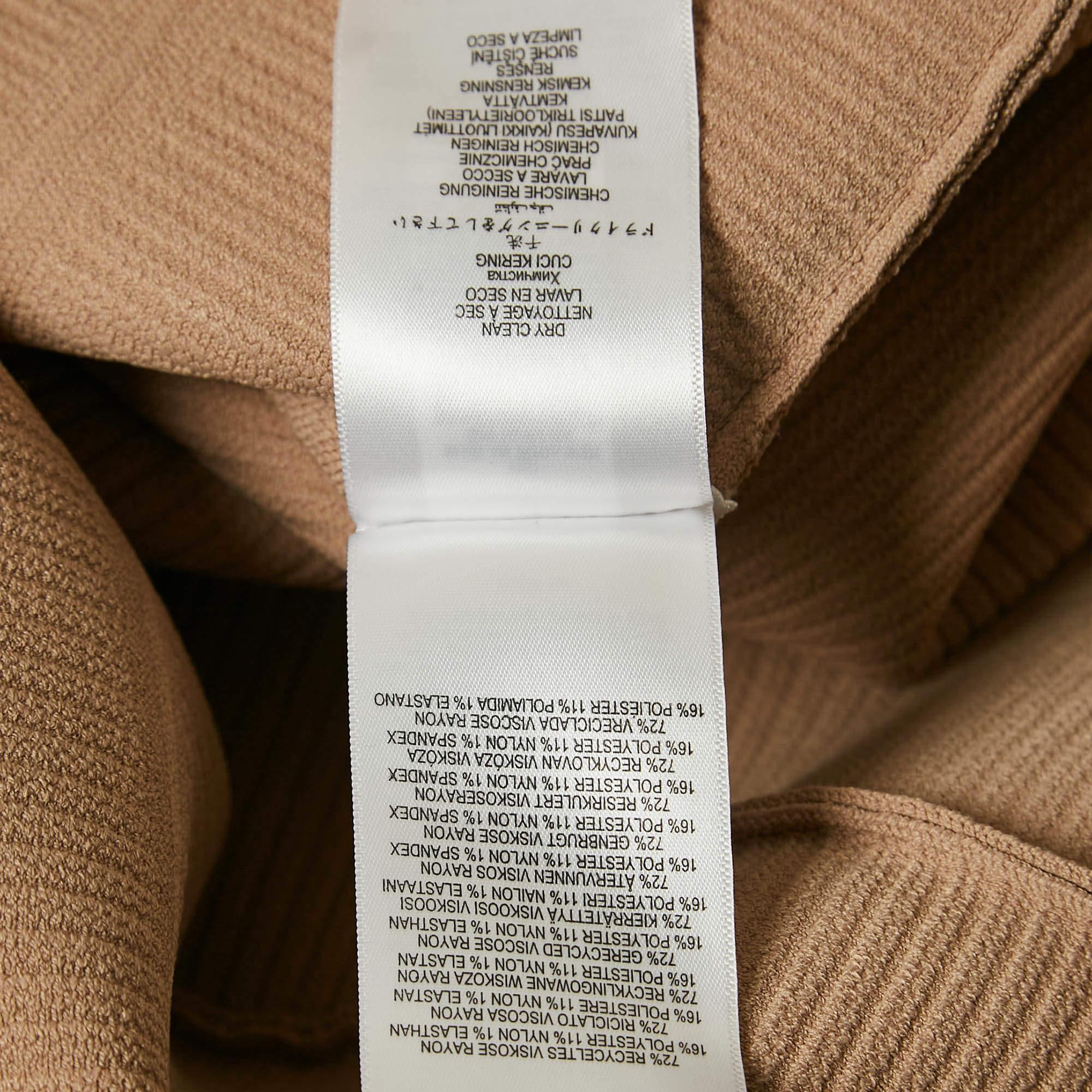 Herve Leger Beige Patterned Jersey Corset Midi Dress S 2