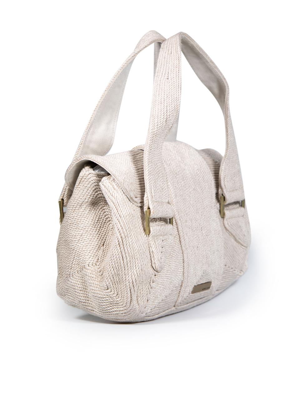 CONDITION is Never worn, with tags. No visible wear to the bag is evident on this new Herve Leger designer resale item. This item comes with an original dust bag.
 
 
 
 Details
 
 
 Beige
 
 Cloth
 
 Medium handbag
 
 2x Top handles
 
 Flap with