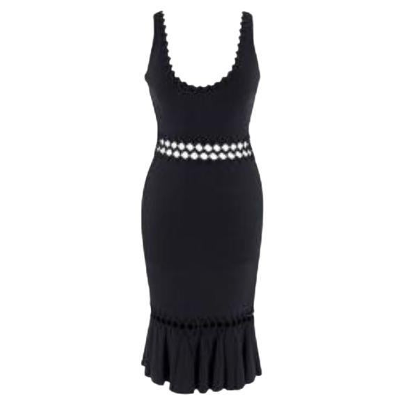 Herve Leger Black Bandage Dress with Cut-Out Waist