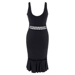 Herve Leger Black Bandage Dress with Cut-Out Waist