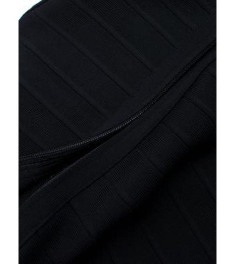 Herve Leger Black Bandage Dress with Gold-Tone Hardware For Sale 4