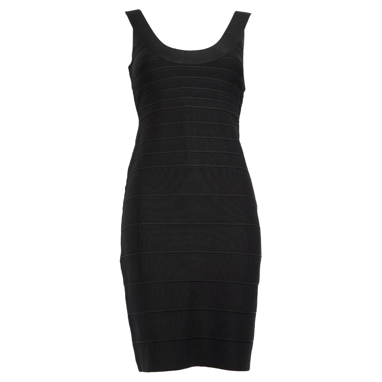 Herve Leger Black Bodycon Mini Bandage Dress Size S