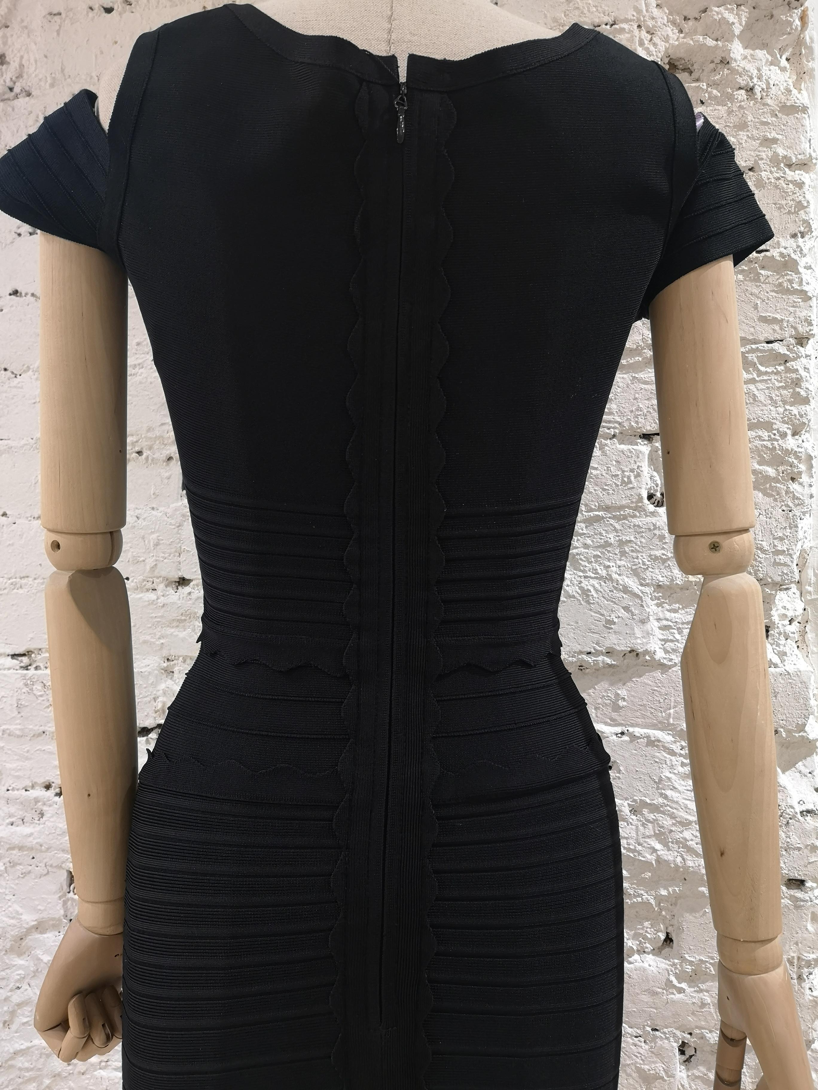 Hervé Léger Black Dress For Sale 5
