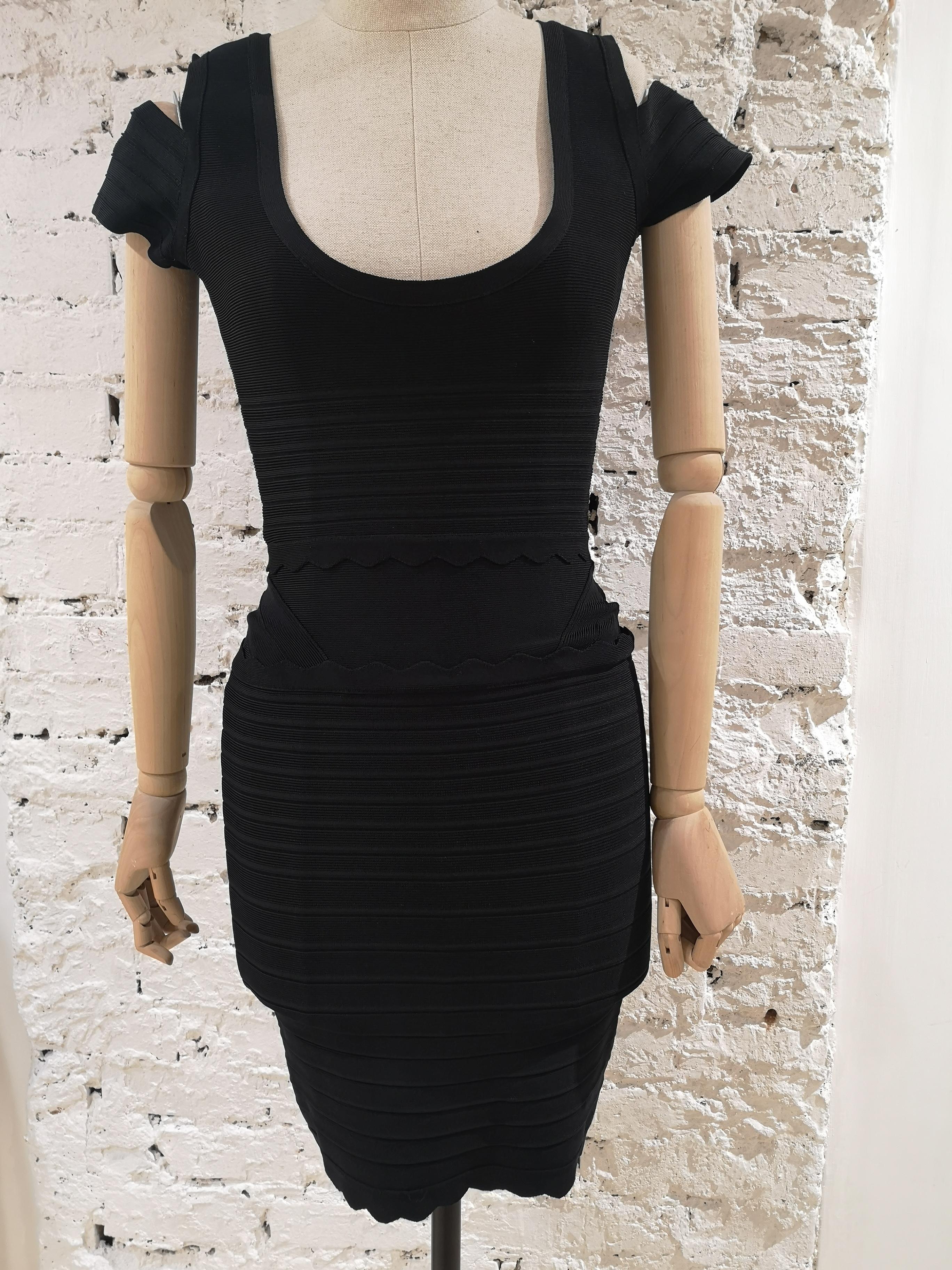 Hervé Léger Black Dress For Sale 6