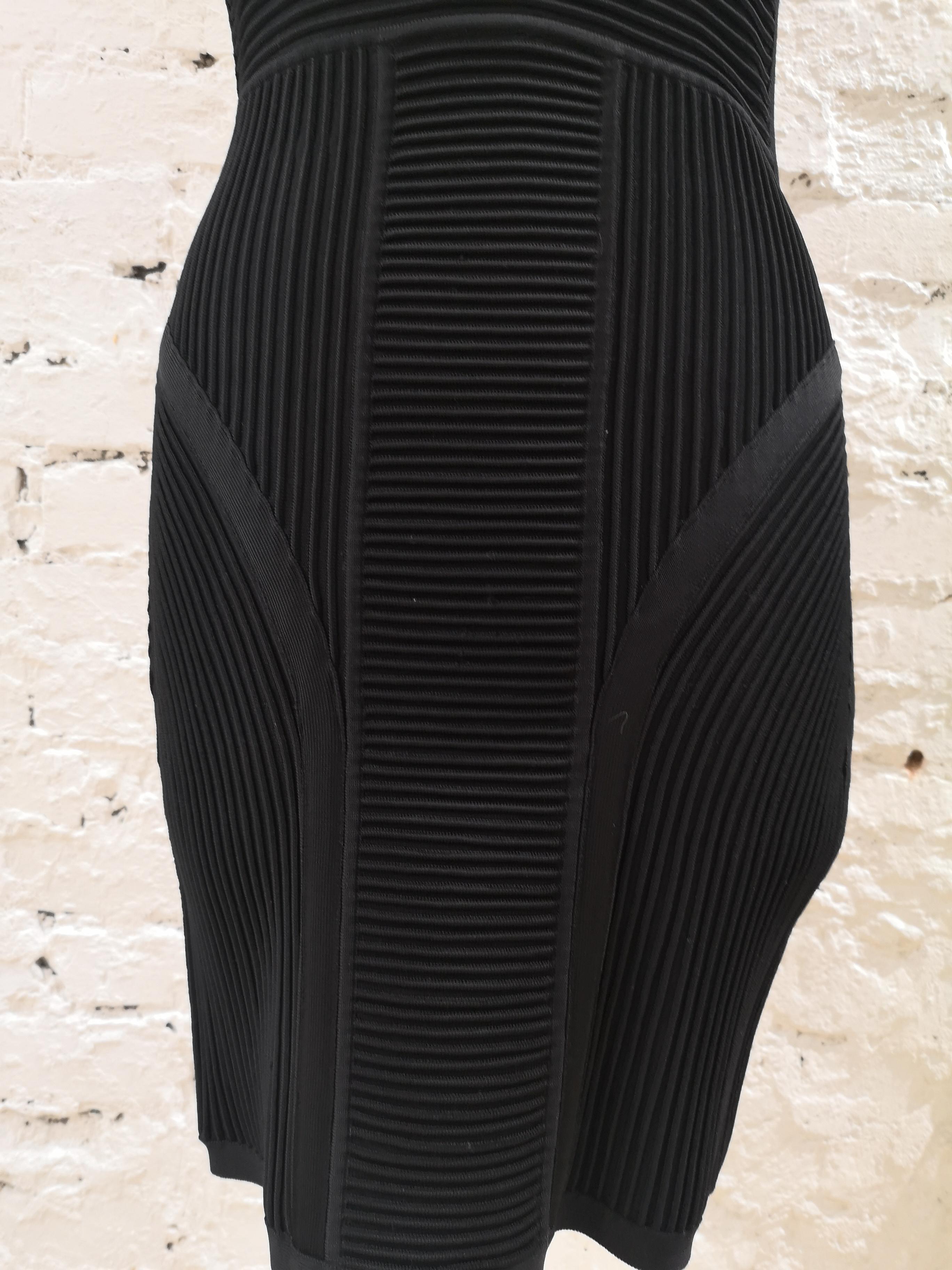 Herve Leger Black Dress In Excellent Condition For Sale In Capri, IT