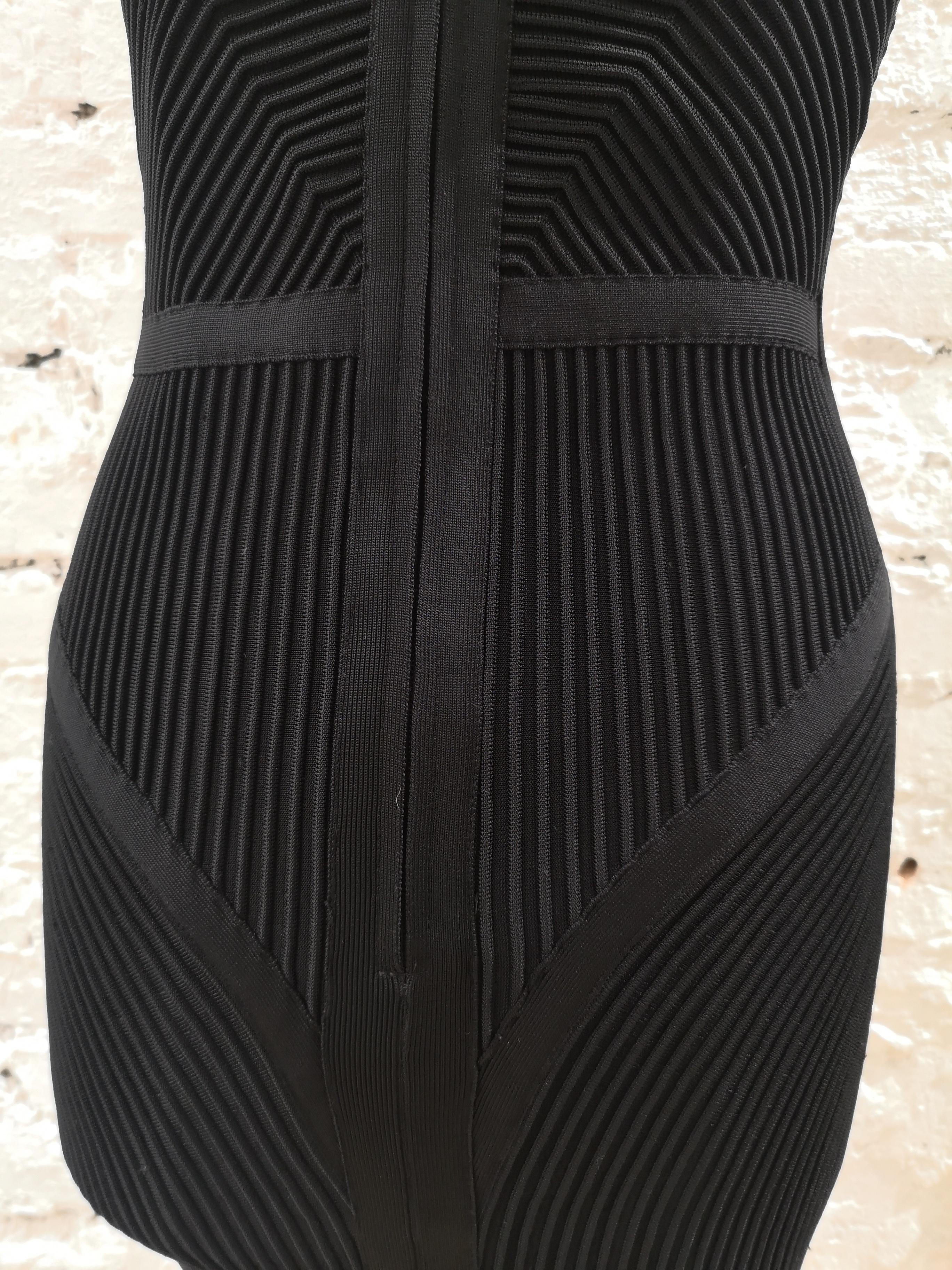 Herve Leger Black Dress For Sale 2