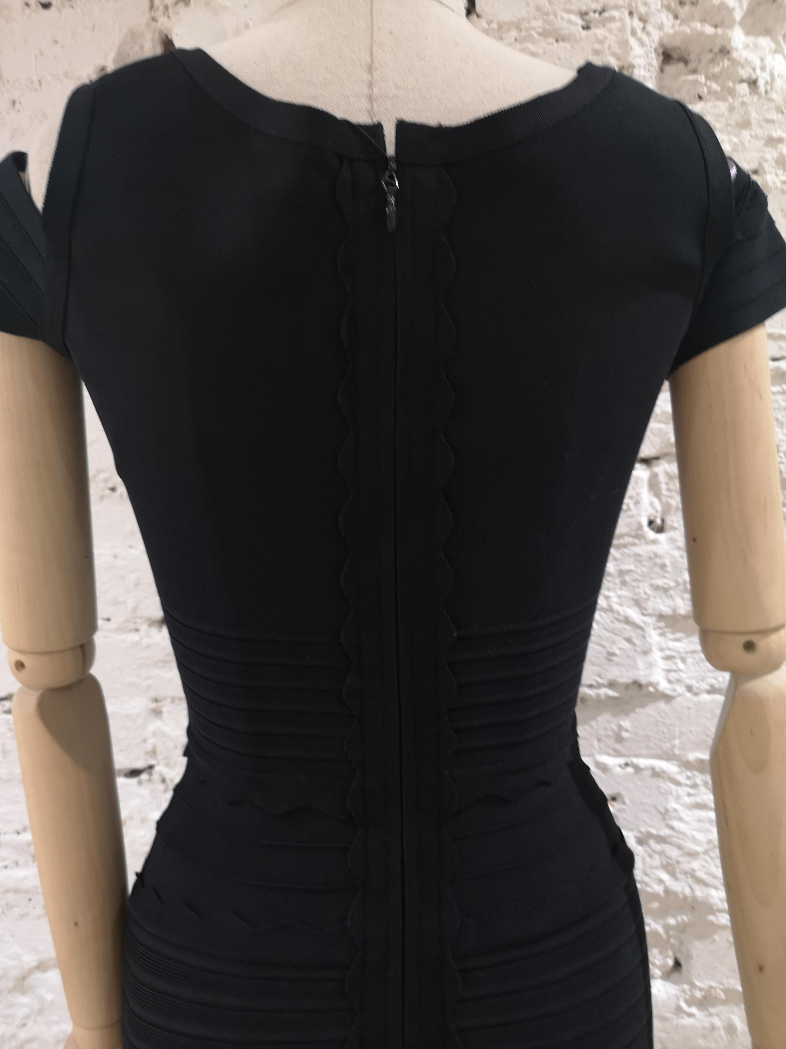 Hervé Léger Black Dress For Sale 1