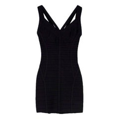 Herve Leger Black Icon Sculpt Bandage Dress S