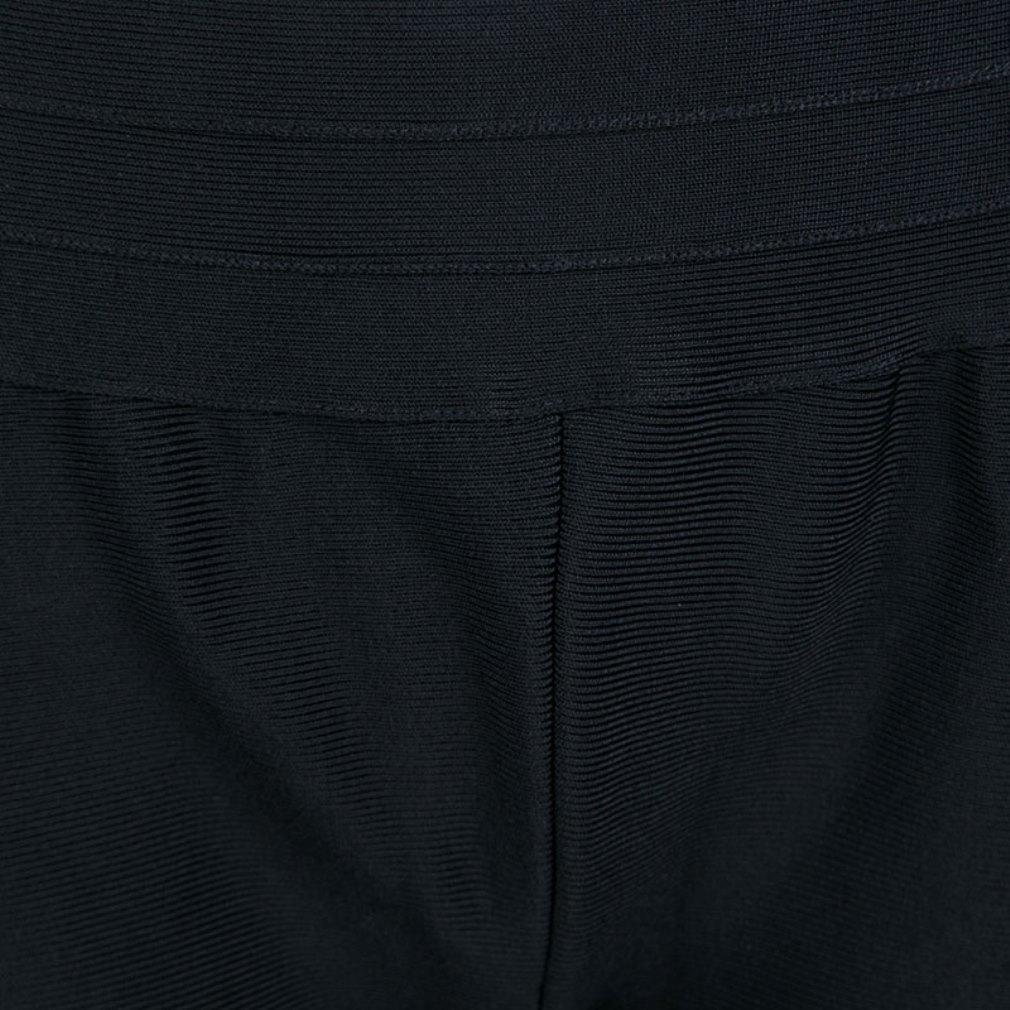 Herve Leger Black Knit Zip Detail Kacie Jeggings M 1