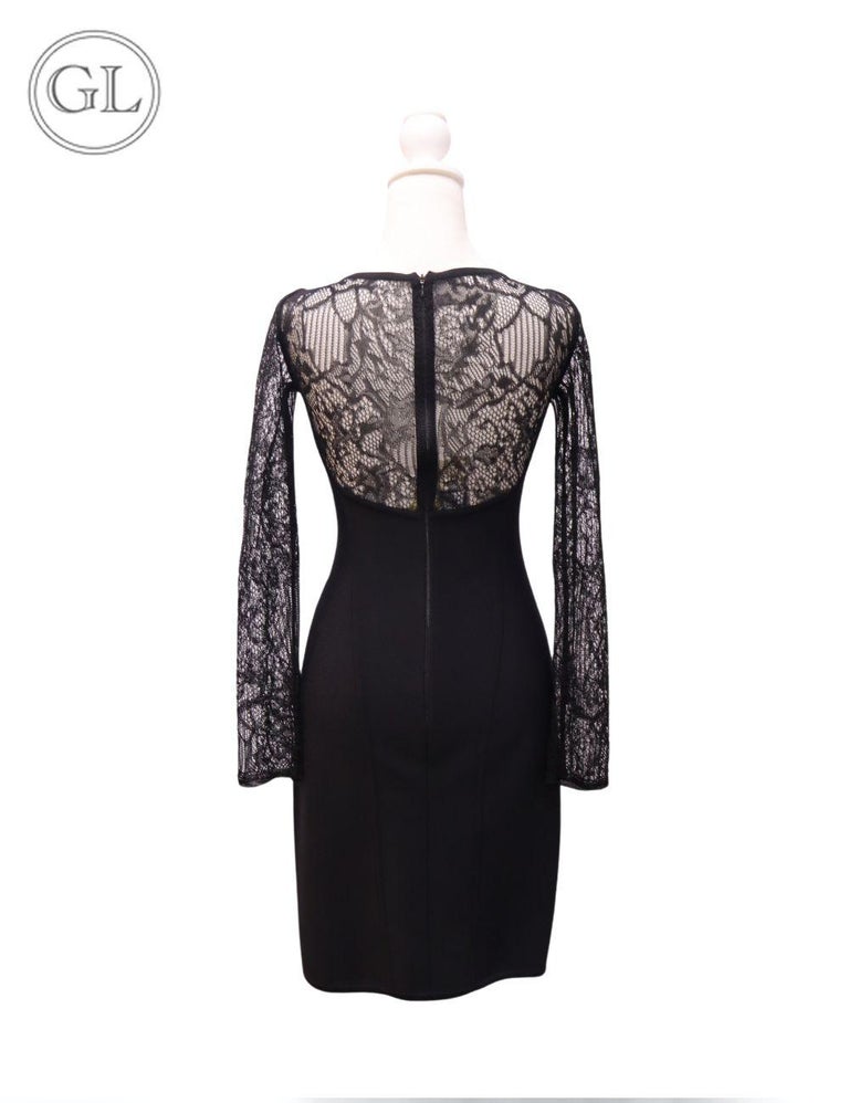 herve leger black long sleeve dress Turtle Neck Ruffle Dress