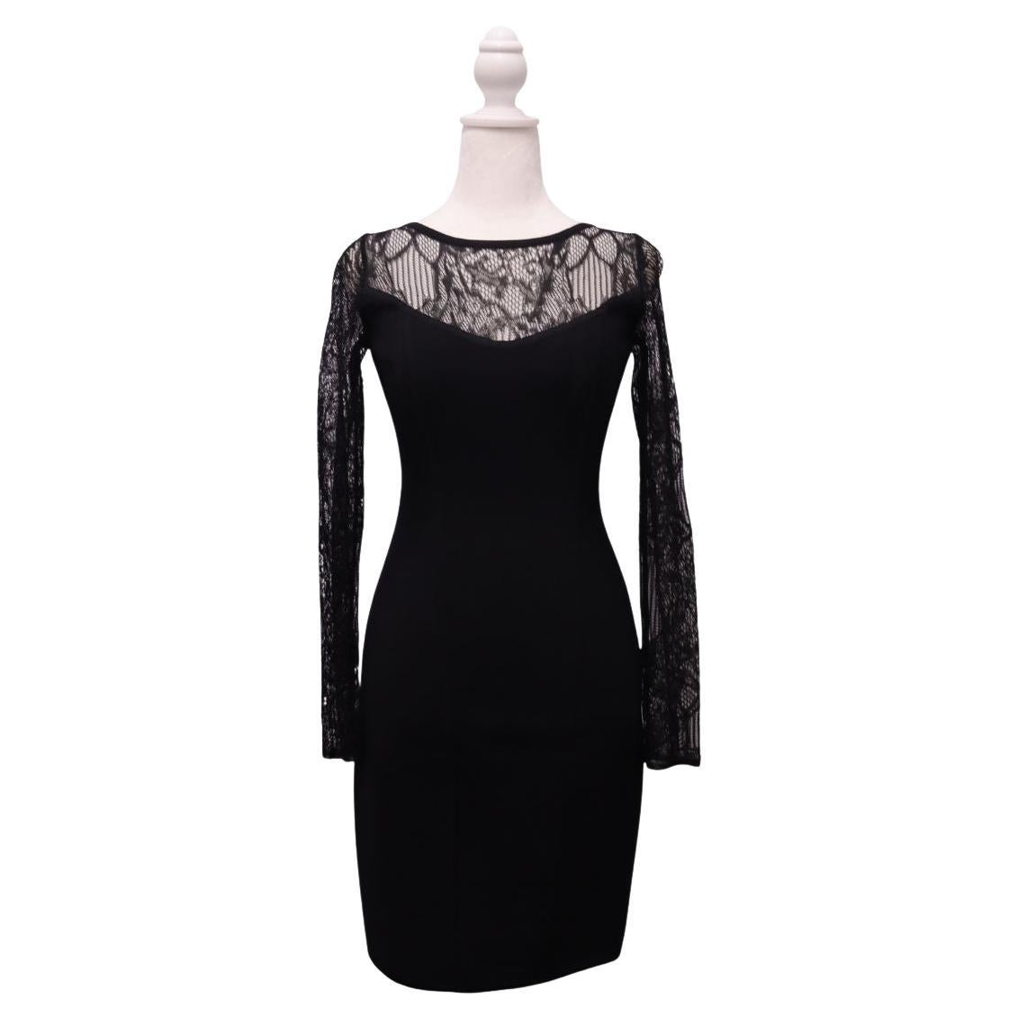 Hervé Léger Black Lace Bandage Dress – EU 38