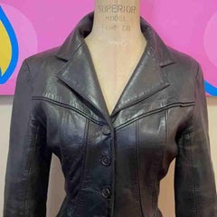 Herve Leger Black Leather Jacket