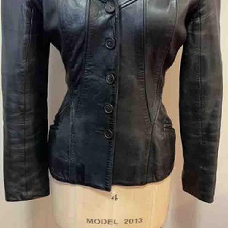 Herve Leger Black Leather Jacket For Sale at 1stDibs leger jacket herve leger leather jacket