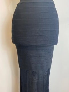 Herve Leger black long skirt.