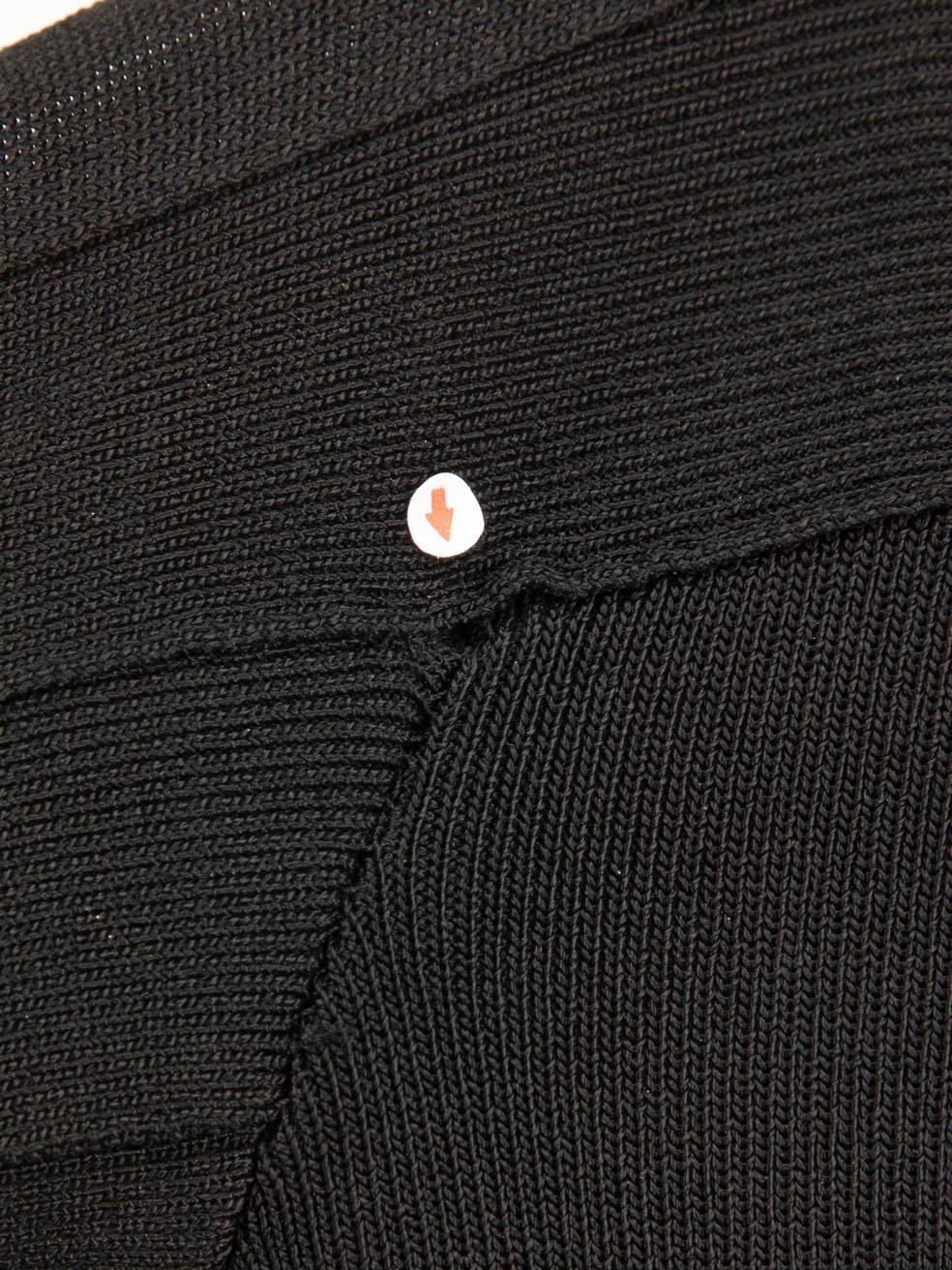 Herve Leger Schwarzes langärmeliges Bandagekleid Größe M Damen im Angebot
