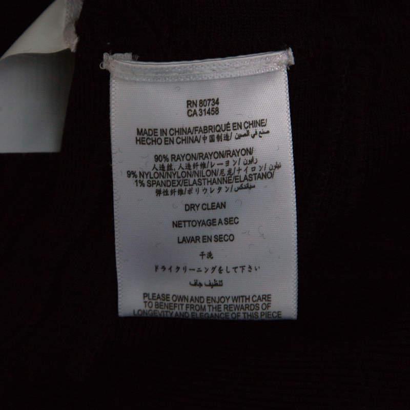 Herve Leger Black Metal Chain Link Detail Bandage Gemma Dress M For Sale 2