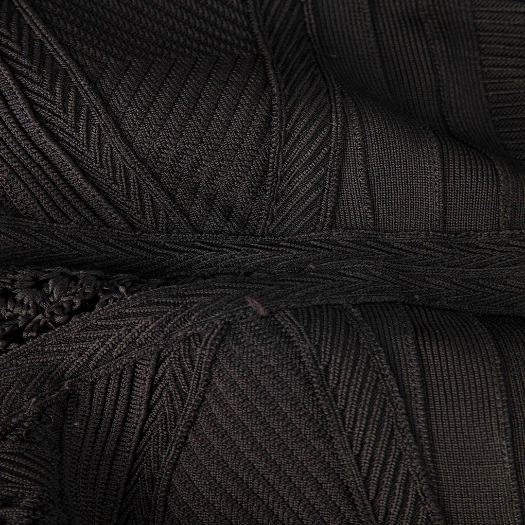 Women's Herve Leger Black Stretch Knit Co-ord Size XS