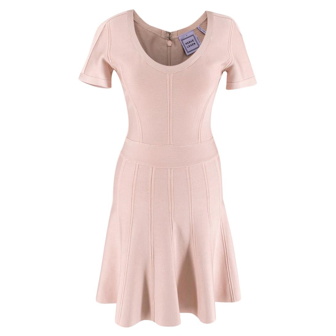 Herve Leger Blush Trish A-Line Mini Dress - Us size 6 For Sale