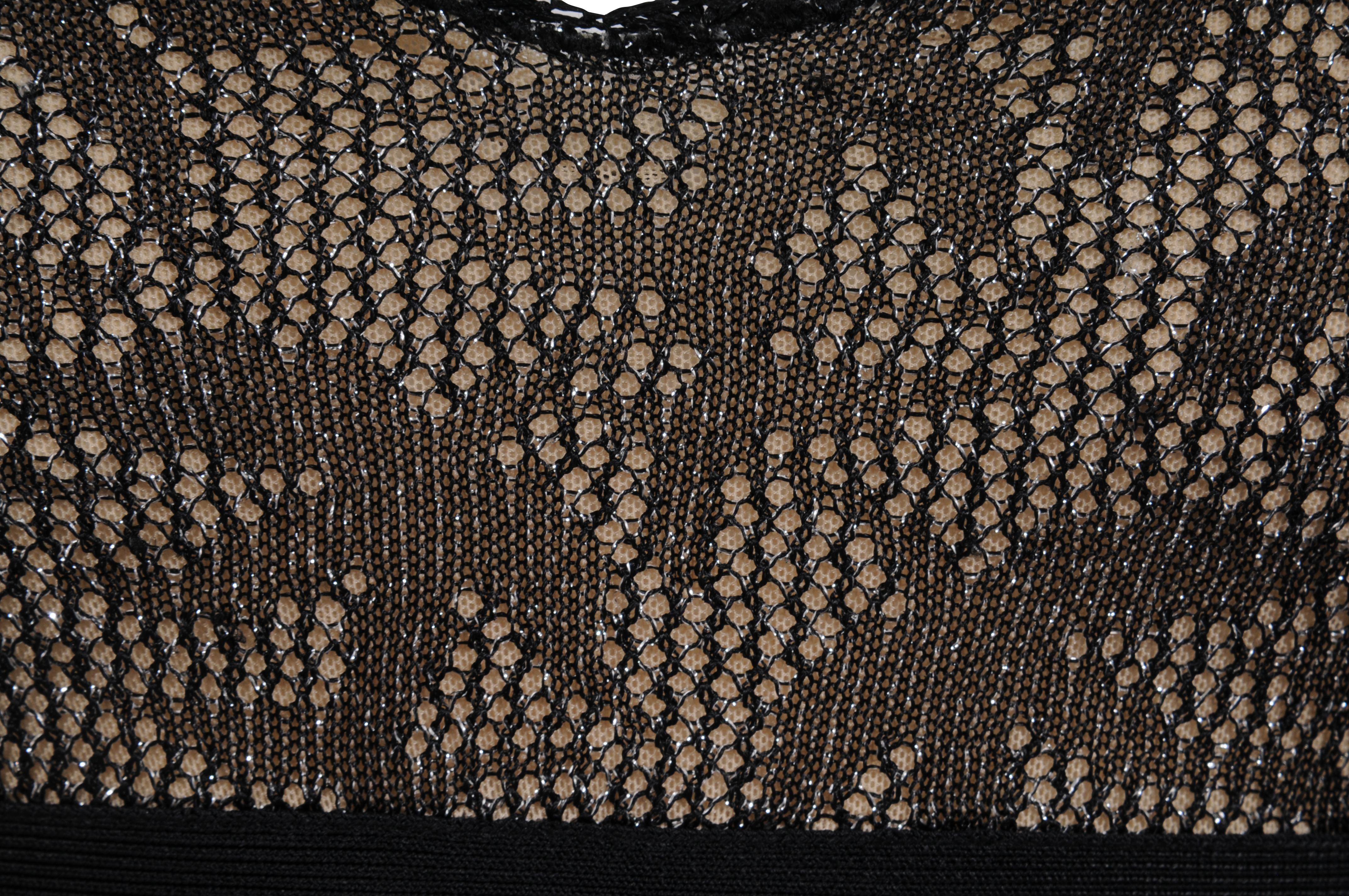 Herve Leger Bodycon V-Ausschnitt Spitzenkleid Größe XS Schwarz Tan Semi Sheer im Angebot 1