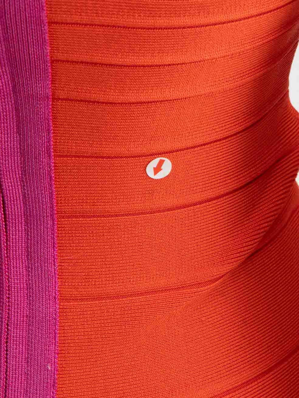Women's Herve Leger Colorblock Bandage Mini Dress Size XS For Sale