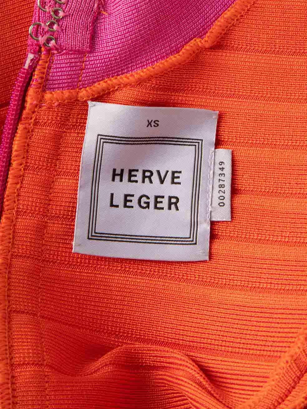 Herve Leger Colorblock Bandage Mini Dress Size XS For Sale 3