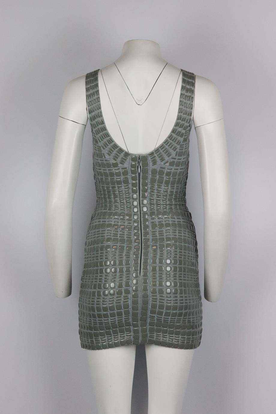 Herve Leger Embellished Bandage Mini Dress Xsmall In Excellent Condition In London, GB