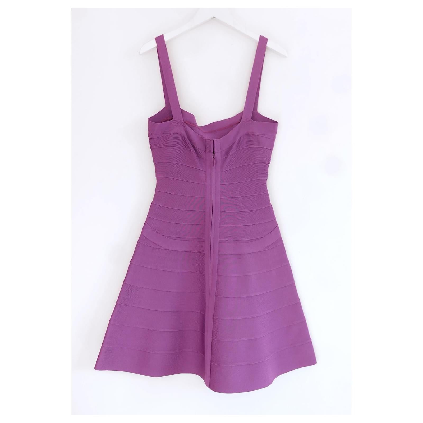 Herve Leger Faith Violet Purple Bandage Dress  Pour femmes en vente