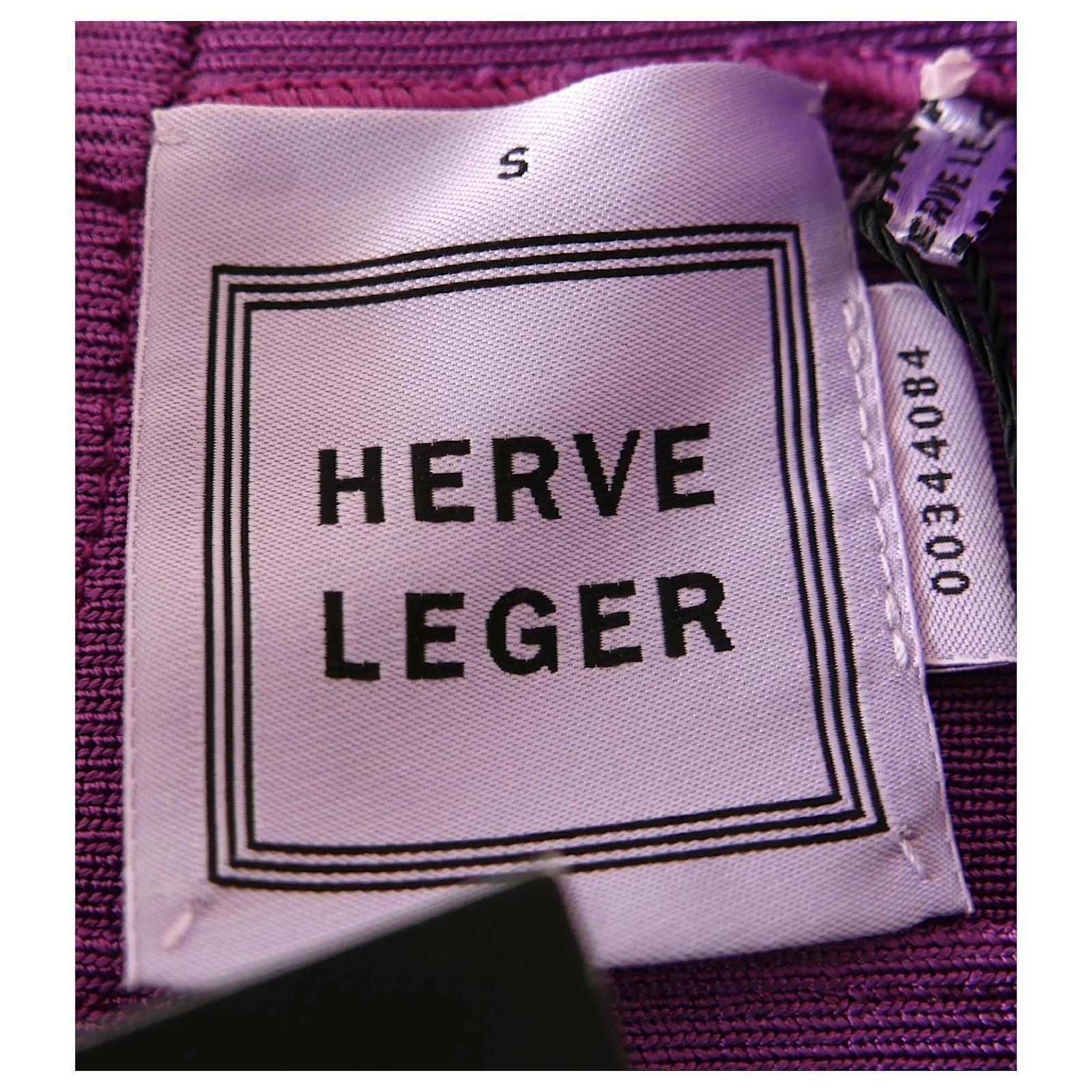Herve Leger Faith Violet Purple Bandage Dress  en vente 1