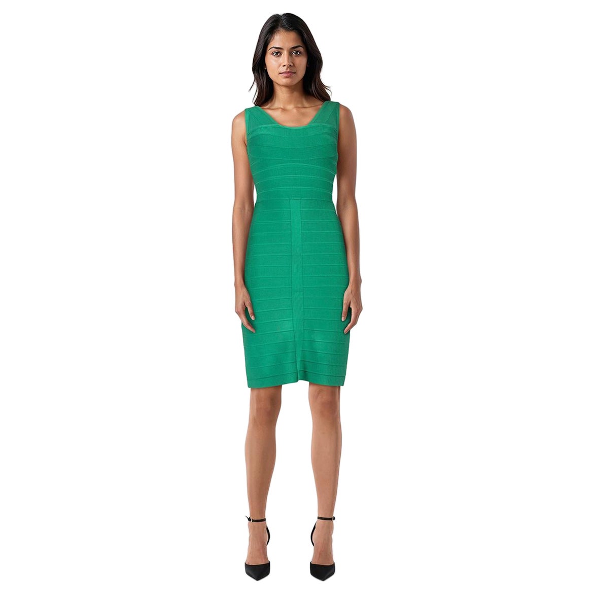 Herve Leger Green Bodycon Bandage Dress Size XS