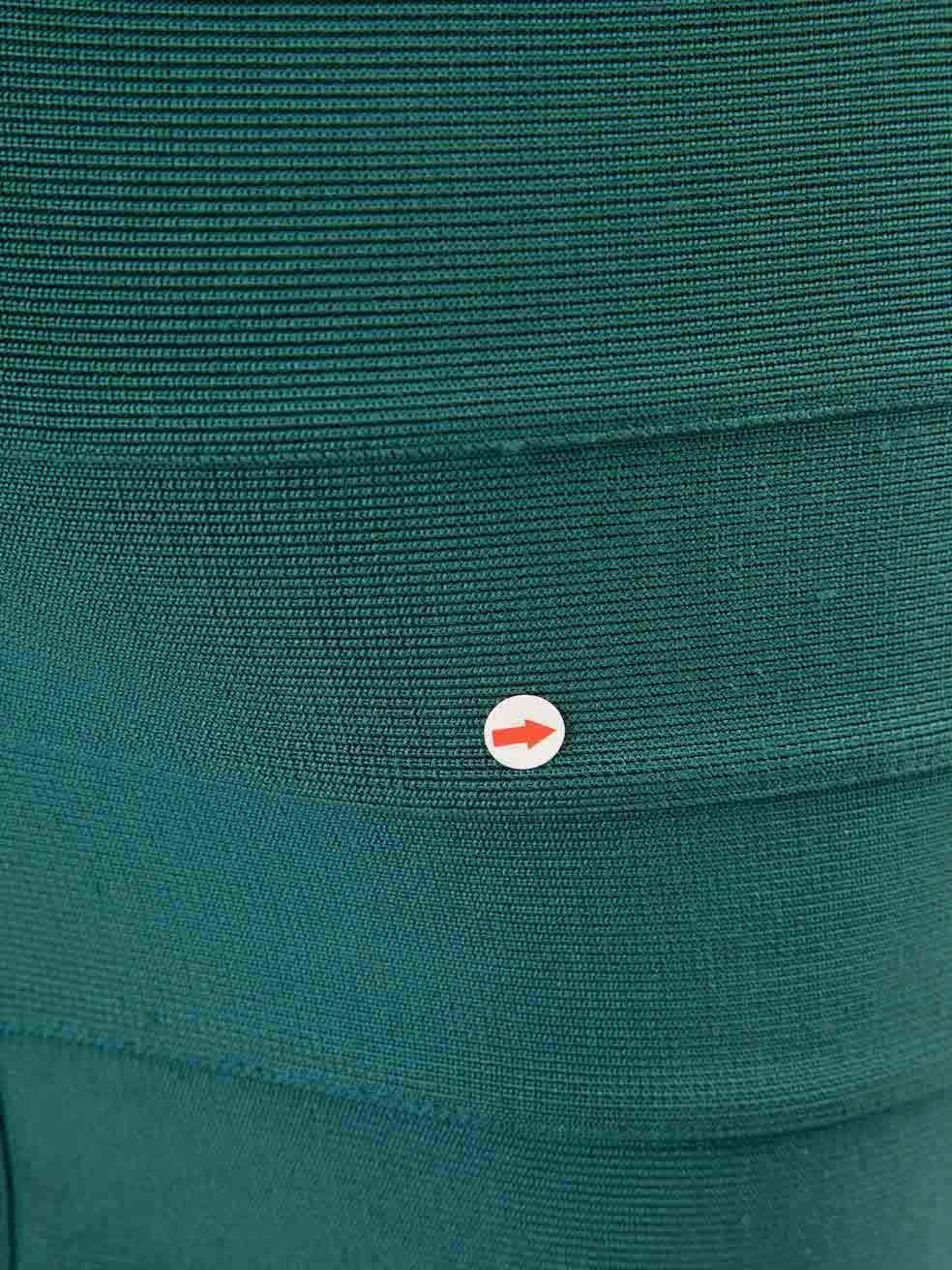 Herve Leger - Mini robe bandage à une épaule - vert Taille XS en vente 3