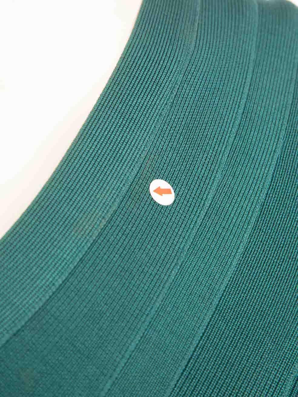 Herve Leger - Mini robe bandage à une épaule - vert Taille XS en vente 4