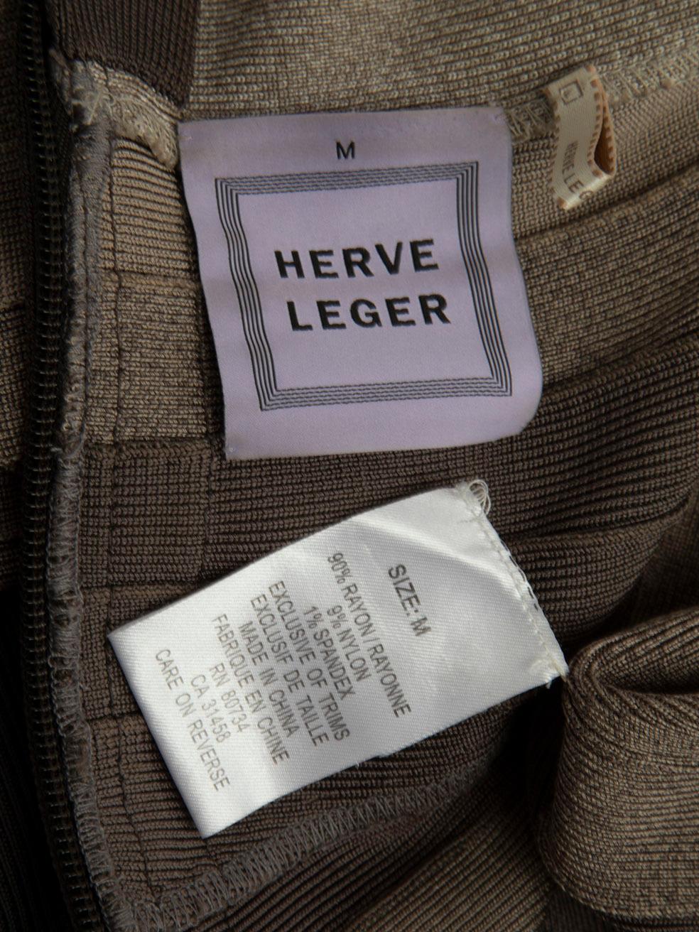 Herve Leger Grau Ombré Bandage Bodycon Kleid Größe M im Angebot 5