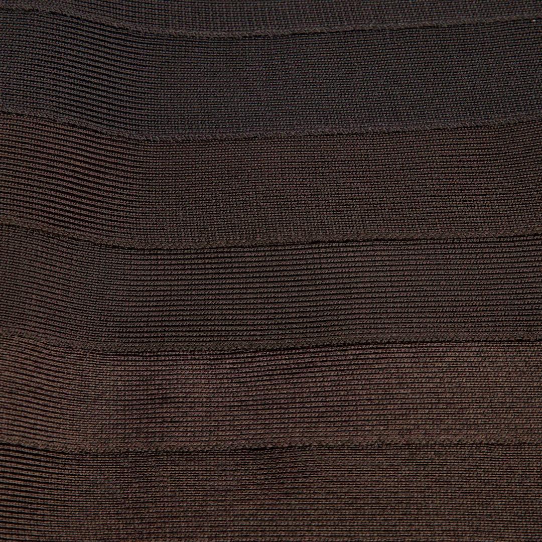 Herve Leger Grau Ombré Bandage Bodycon Kleid Größe M (Braun) im Angebot