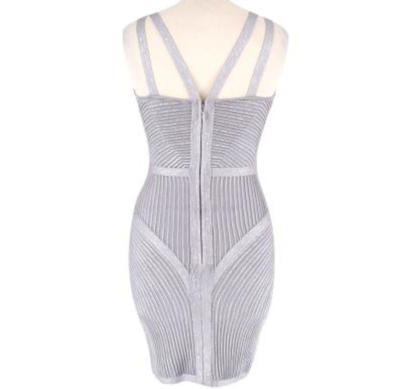 herve leger grey dress