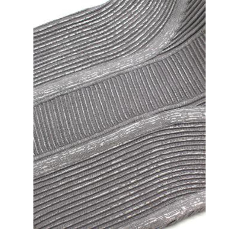Herve Leger Ice Grey Mini Bandage Dress For Sale 3