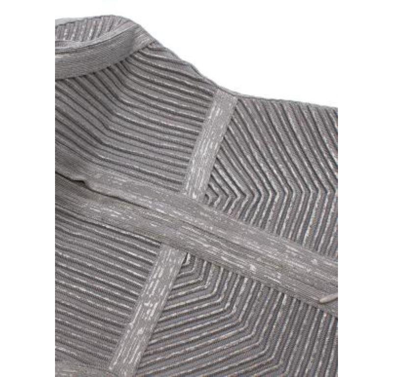Herve Leger Ice Grey Mini Bandage Dress For Sale 4