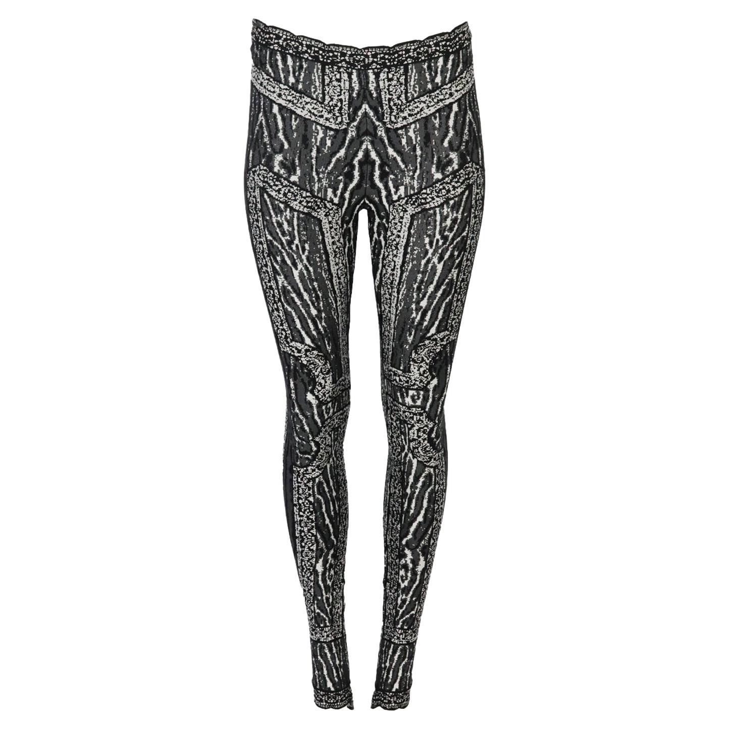 Herve Leger Jacquard Knit Leggings Xsmall